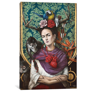 "Hommage a Frida (A Tribute To Frida) I" by Sophie Wilkins, Canvas Print, 18x12"