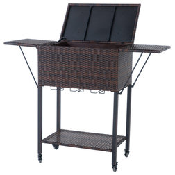 Tropical Outdoor Serving Carts by GDFStudio