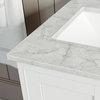 Cascade Bath Vanity, White, 60", Brushed Nickel Hardware, Double, Freestanding