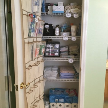 Linen closet organization