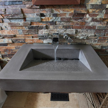 30" ADA Floating Concrete Bathroom Sink