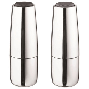 Salpi Salt and Pepper Mill, Polished Stainless With Sharkskin & Magnet