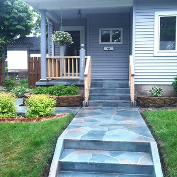 Flag Stone Pattern on Porch & Sidewalk
