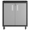 Fortress 31.5" Mobile Garage Cabinet With Shelves, Grey