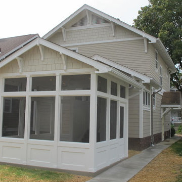 Craftsman Style Screened Porch and Garage