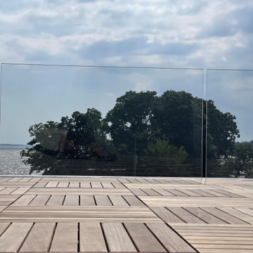 Frameless Glass Deck Railing - Rye, NY