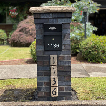 Brick mailbox stonework