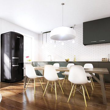 Gorenje - Frigo rétro noir & cuisine moderne