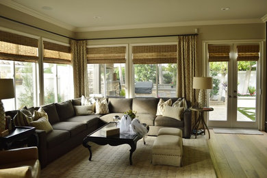 Example of a transitional home design design in Orange County