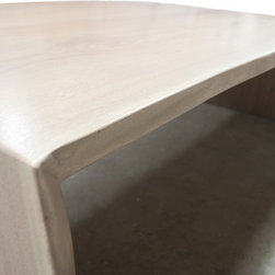 The Bleached Walnut Slab Waterfall Coffee Table - Coffee Tables