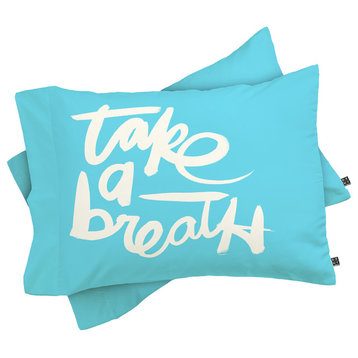 Deny Designs Kal Barteski Take Blue Pillow Shams, Queen
