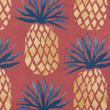 20x20" Pineapple Stripes Nautical Decorative Indoor Pillow, Ligonberry Red