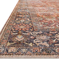 Spice, Marine Printed Polyester Layla Area Rug by Loloi II, 5'x7'6"