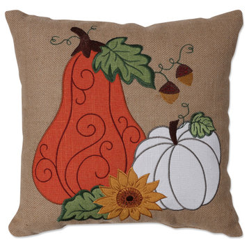 Indoor Harvest Pumpkins 16.5" Throw Pillow