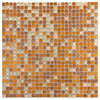 Artistic Jewels Pink Bronze Gold 12x12 Glass Decorative Square Mosaic Tile