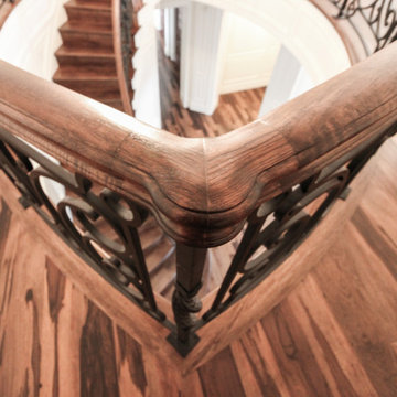Project #74 | Circular Staircase with Hand-Forged Metal Panels