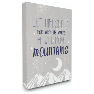 The Kids Room by Stupell Let Him Sleep Blue Mountains Kids Word Design, 30 x 40