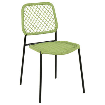 Lucy Green Dyed Cord Outdoor Dining Chair - Green