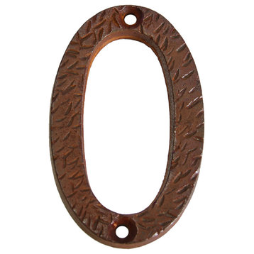 RCH Hardware Iron Rustic Country House Number, 3-Inch, Various Finishes, Rust, Z