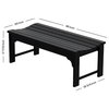 WestinTrends Plastic Picnic Bench Outdoor Dining Patio Lounge Garden Bench, Turquoise