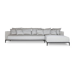 California Sectional- Grey Brick Fabric - Sectional Sofas