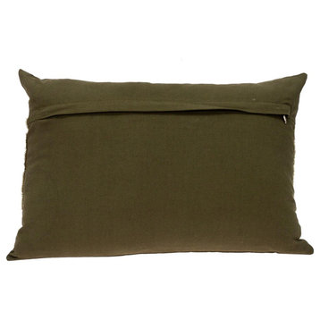 Parkland Collection Misty Transitional Olive Lumbar Throw Pillow