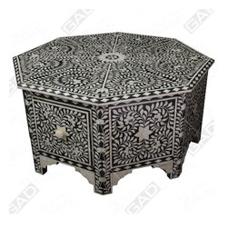 BONE INLAY OCTANGLE TABLE - Furniture