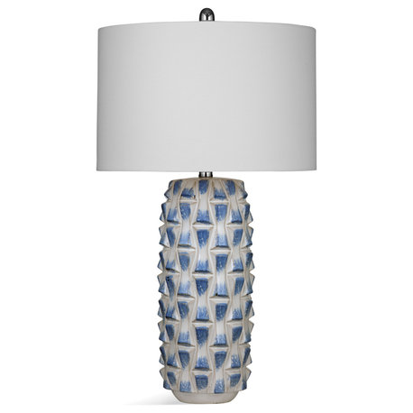 Stones Ceramic Blue Table Lamp