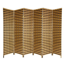 50 Most Por Screens And Room Dividers For 2018 Houzz Oriental Furniture 6 Tall Two Tone Natural Fiber Room Divider Panel