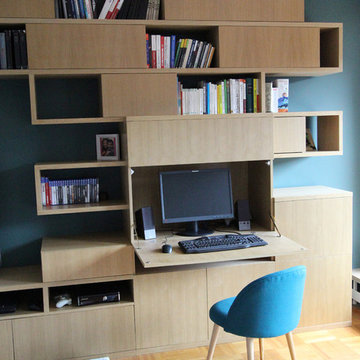 Création d'une bibliothèque avec bureau intégré