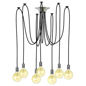 Black And Nickel Swag Chandelier