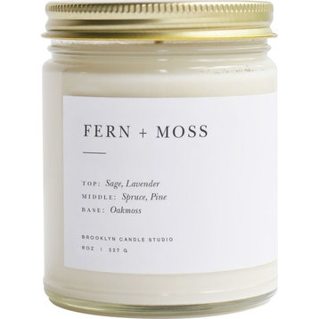 Brooklyn Candle Studio Minimalist Candle, Fern With Moss