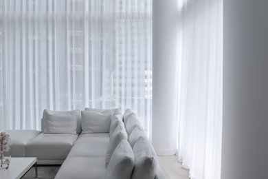 Inspiration for a mid-sized modern open concept living room remodel in Vancouver