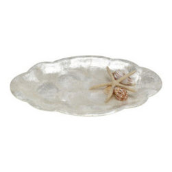 Capiz Shell Silver Linings Tray - Serving Dishes And Platters