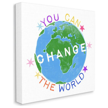 Inspirational Change the World Quote Earth Kids Words ,1pc, each 30 x 30