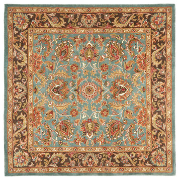 Safavieh Heritage Collection HG812 Rug, Blue/Brown, 8' Square