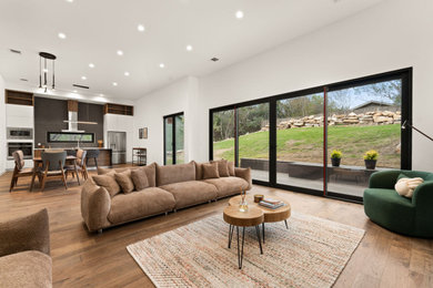 Trendy living room photo