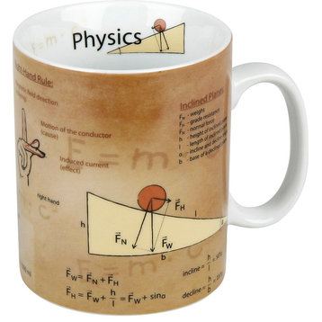 Set of 4 Mugs of Knowledge Physics