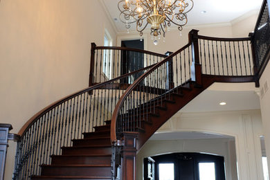 Example of a classic staircase design in Chicago