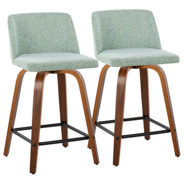 Toriano 24" Fixed Height Counter Stool, Set of 2