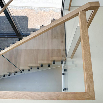 Project #126 | Contemporary Staircases with Integrated LEDs & Glass Railing