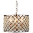 Marquise 3-Light Pendant, Antique Copper and Glass Tear Drop Trim