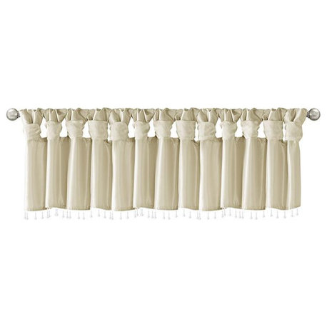 Lightweight Faux Silk Valance With Beads, MP41-4454