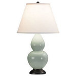 Robert Abbey - Robert Abbey 1786 Small Double Gourd - One Light Table Lamp - Shade Included: TRUE  Cord Color: Silver  Base Dimension: 5.25 x 1.63Small Double Gourd One Light Table Lamp Celadon Glazed Ivory Silk Stretched Fabric Shade *UL Approved: YES *Energy Star Qualified: n/a  *ADA Certified: n/a  *Number of Lights: Lamp: 1-*Wattage:150w E26 Medium Base bulb(s) *Bulb Included:No *Bulb Type:E26 Medium Base *Finish Type:Celadon Glazed