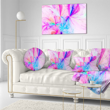 Christmas Fireworks Pink Abstract Throw Pillow, 12"x20"