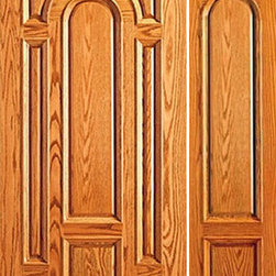 Prehung Exterior Mahogany 8 Panel Moulding One Sidelite Door - Front Doors