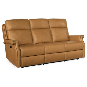 Hooker Furniture SS106-PHZ3 81"W Leather Sofa - Brown