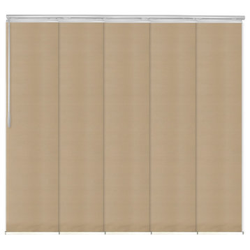 Bisque 5-Panel Track Extendable Vertical Blinds 58-110"W