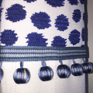 Coastal designs with custom drapery and top treatment