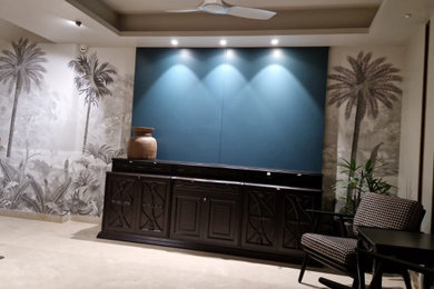 Monochrome Palm haven Wallpaper for Walls